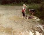 Kevin Travis and Misty Martin in mud